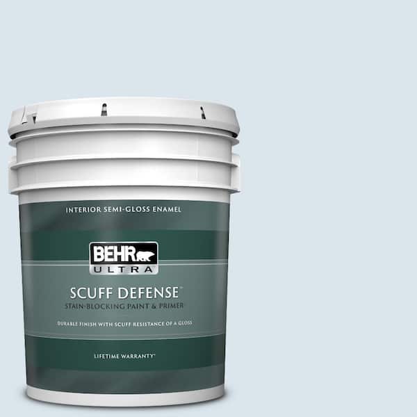 BEHR ULTRA 5 gal. #570C-1 Arctic Shadow Extra Durable Semi-Gloss Enamel Interior Paint & Primer