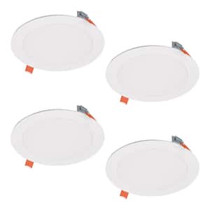HLBSL6 6 in. Adjustable CCT Canless IC Rated Dimmable Indoor Integrated LED Recessed Light Kit (4-Pack)