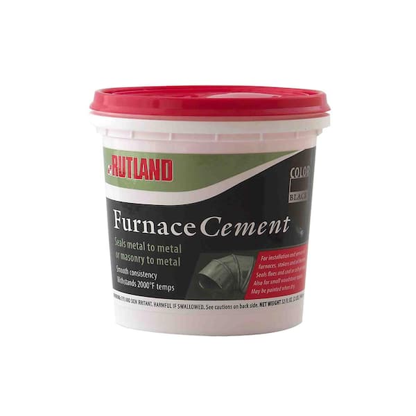 Rutland 32 fl. oz. Black Furnace Cement Tub
