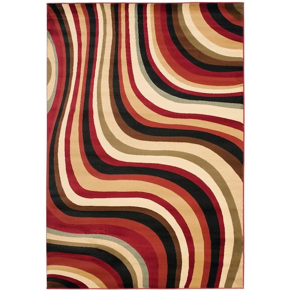 Safavieh Porcello Red/Multi 4 ft. x 6 ft. Area Rug