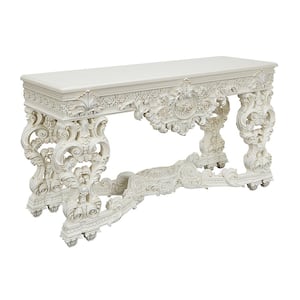 Adara 69 in. Antique White Finish Rectangle Wood Console Table