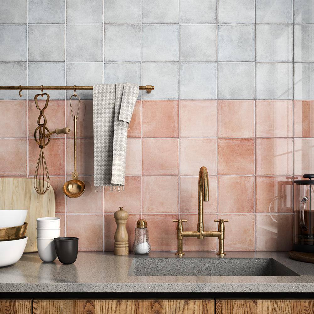 Olaria 6" x 6" Glossy Dark Gray Ceramic Tile