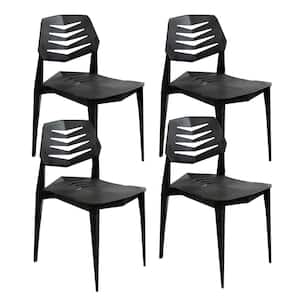 Matisse Polypropylene Dining Chair - Black - 4-Pack
