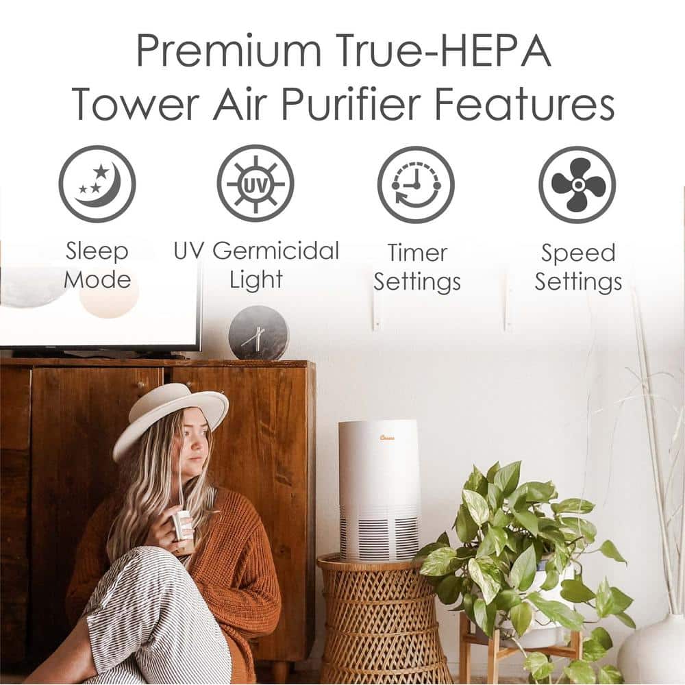 White Tower Air Purifier with HEPA and UV Light