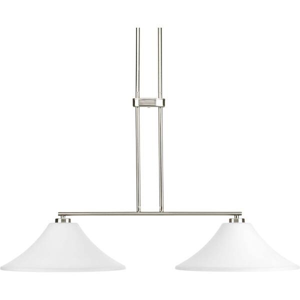 Progress Lighting Joy Collection 2-Light Brushed Nickel Chandelier