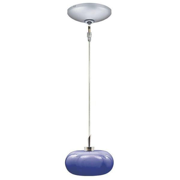 JESCO Lighting Low Voltage Quick Adapt 5-3/8 in. x 100-1/2 in. Cobalt Pendant and Canopy Kit