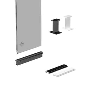 36 in. H x 6 in. W Aluminum Deck Railing Tinted Glass Panel Kit