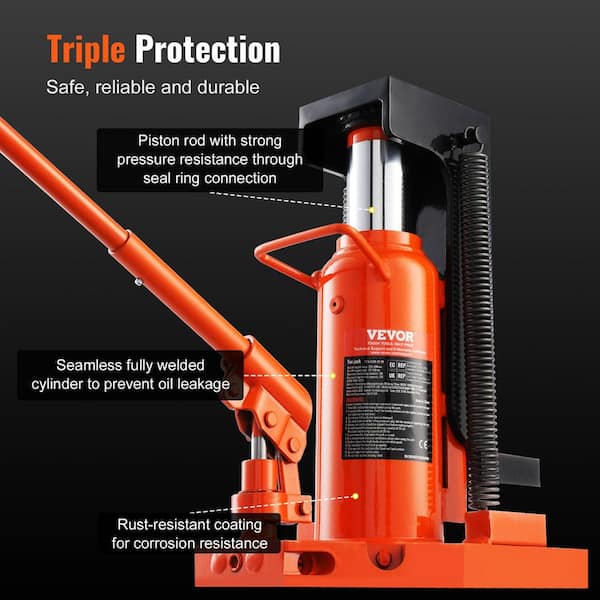 VEVOR Hydraulic Toe Jack 10 Ton On Toe Toe Jack Lift 20 Ton On Top