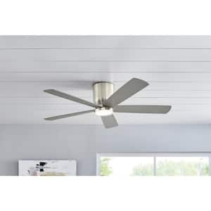 Britton 52 in. Integrated LED Indoor Brushed Nickel Ceiling Fan with Light Kit and Remote Control