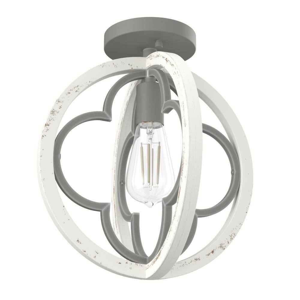 White Aluminum Mini Globe Pendant Light with LED