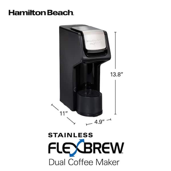 Hamilton Beach FlexBrew Dual Coffee Maker with Milk Frother - Black