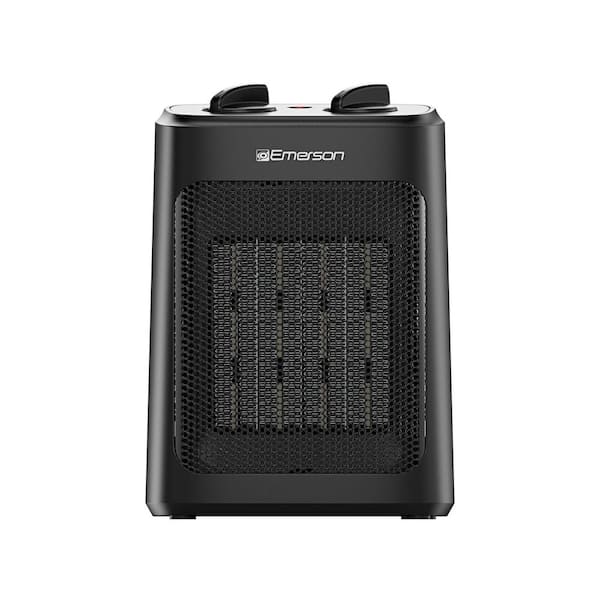 Emerson 1500-Watt Ceramic Electric Space Heater with Thermostat, PTC Ceramic Fast Heating, and Heating/Fan Modes for Indoor Use