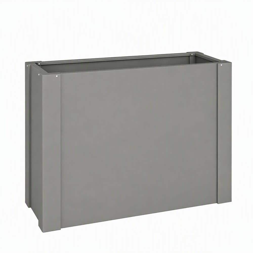 Grey Internet Box TEINIE Galvanized Steel Raised Garden Bed Planter Box for Patio Balcony ...
