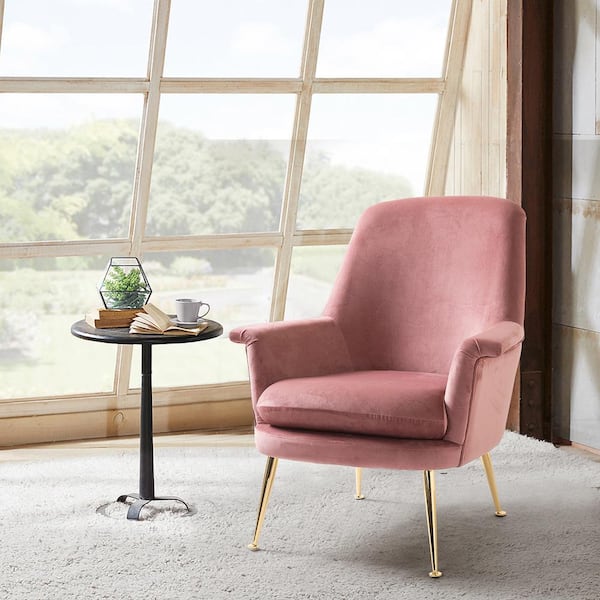 blush chair with rose gold legs