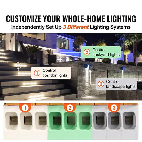 600 W Metal Landscape Lighting Transformer Timer and Photocell Sensor, Weatherproof, 120 V AC to 12 V/14 V