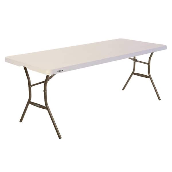 Lifetime 6 ft. Nesting Folding Resin Table; Almond