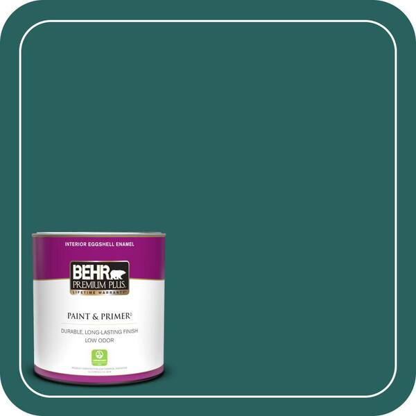 BEHR PREMIUM PLUS 1 qt. #MQ6-05 Verdant Forest Eggshell Enamel Low Odor Interior Paint & Primer