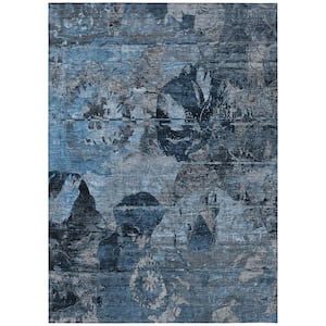 Chantille ACN555 Denim 8 ft. x 10 ft. Machine Washable Indoor/Outdoor Geometric Area Rug