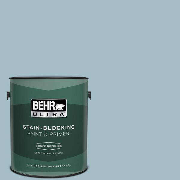 BEHR ULTRA 1 gal. #PPU13-11 Clear Vista Extra Durable Semi-Gloss Enamel Interior Paint & Primer