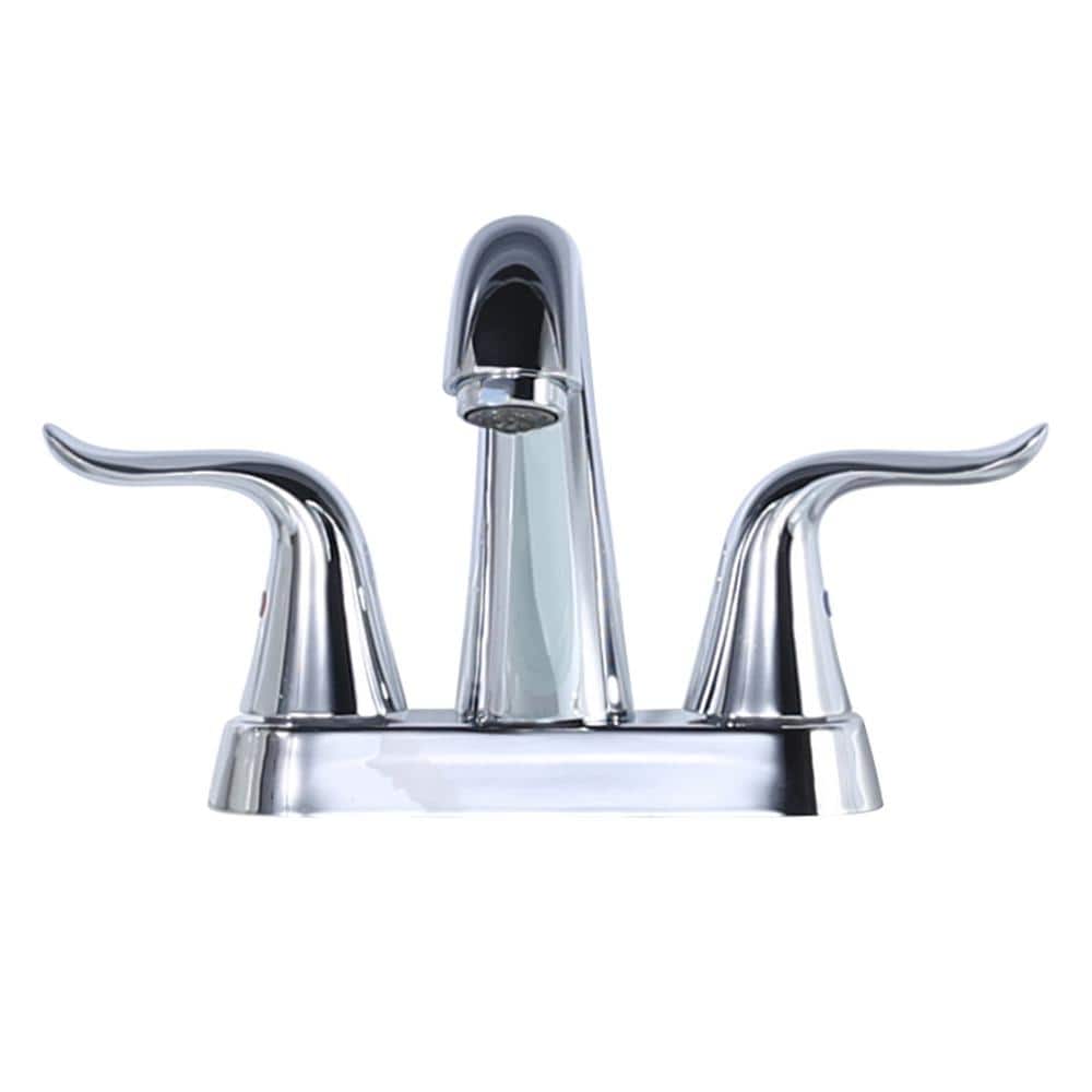 4 in. Centerset Double Handle High Arc Bathroom Sink Faucet in Chrome price history on PriceWatchPro