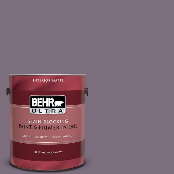 BEHR ULTRA 1 gal. #UL250-20 Plum Shadow Matte Interior Paint and Primer in One