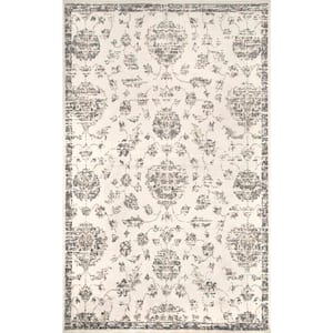 Clarissa Vintage Faded Beige 5 ft. x 8 ft. Area Rug