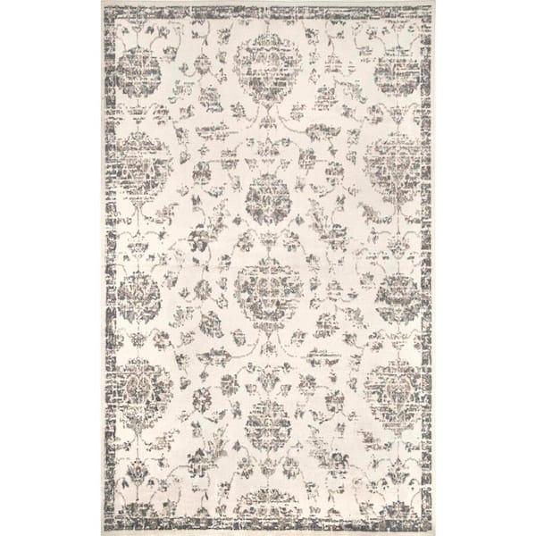 nuLOOM Clarissa Vintage Faded Beige 5 ft. x 8 ft. Area Rug