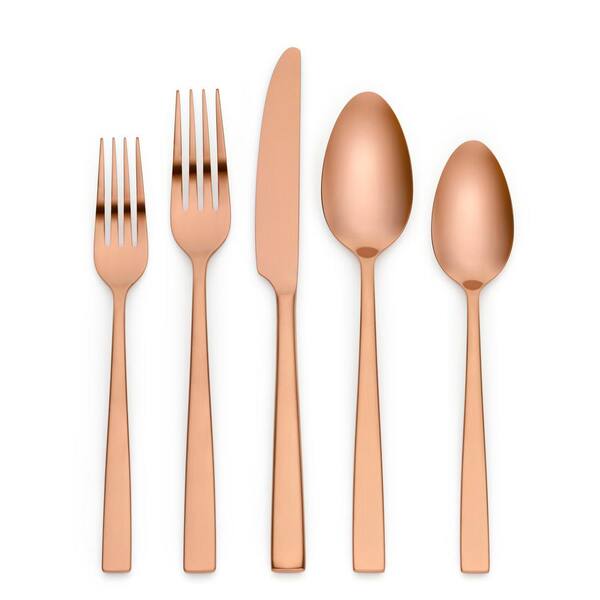 Ornative Tableware Kathryn 20-Piece Copper 18/0 Stainless Steel Flatware Set (Service for 4)