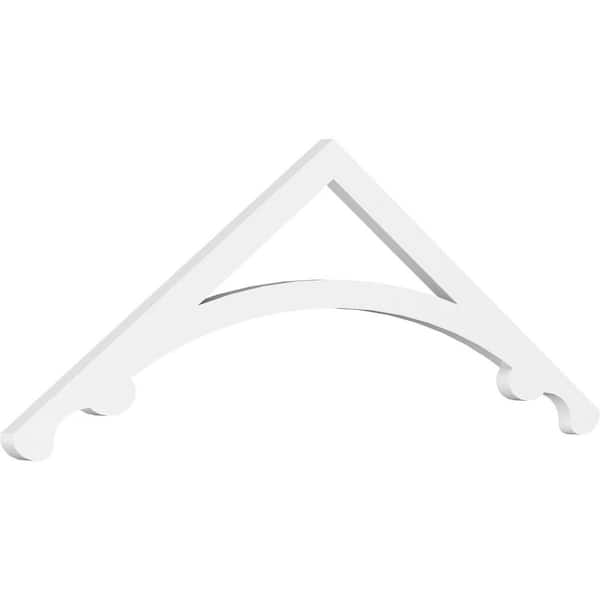 Ekena Millwork 1 in. x 48 in. x 16 in. (8/12) Pitch Legacy Gable Pediment Architectural Grade PVC Moulding
