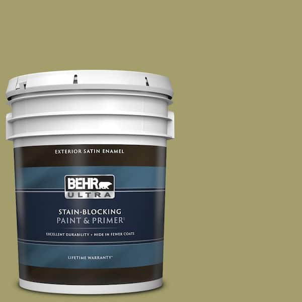 BEHR ULTRA 5 gal. #S340-5 Farm Fresh Satin Enamel Exterior Paint & Primer