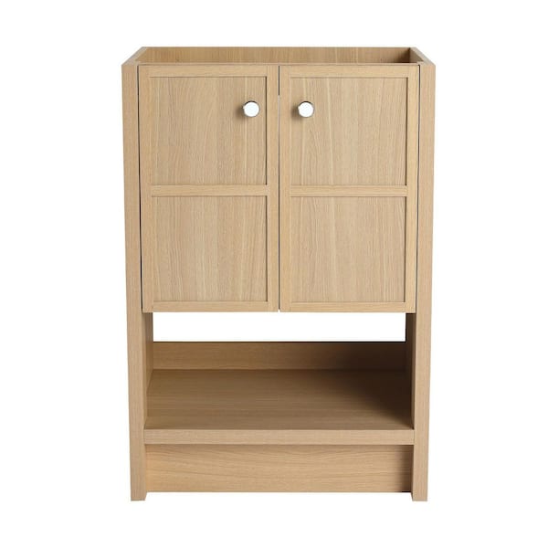 23.44 in. Freestanding Bath Vanity Cabinet without Top in Oak Unassembled