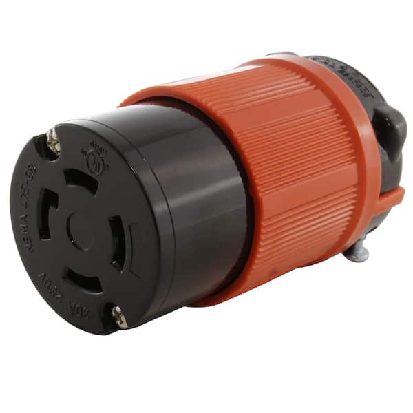 30 Amp 250-Volt 3-Phase NEMA L15-30R 4-Prong Industrial Grade Locking Female Connector