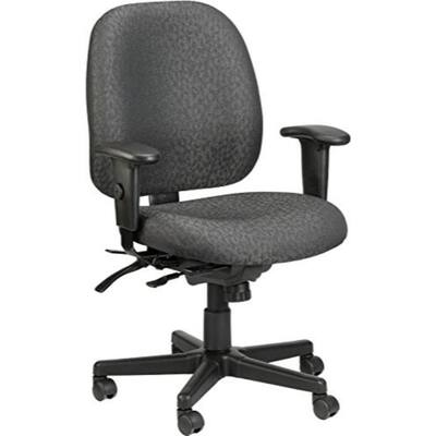 Zabrina Charcoal Tilt Tension Control Fabric Chair