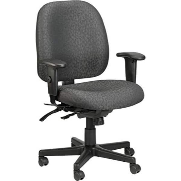 HomeRoots Zabrina Charcoal Tilt Tension Control Fabric Chair