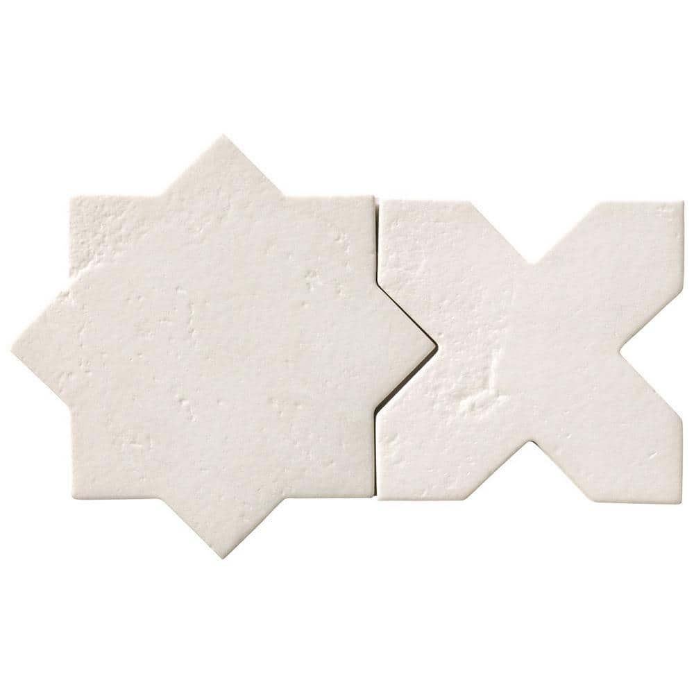 Ivy Hill Tile Tripoli Star-Crossed White 6.1 in. x 0.35 in