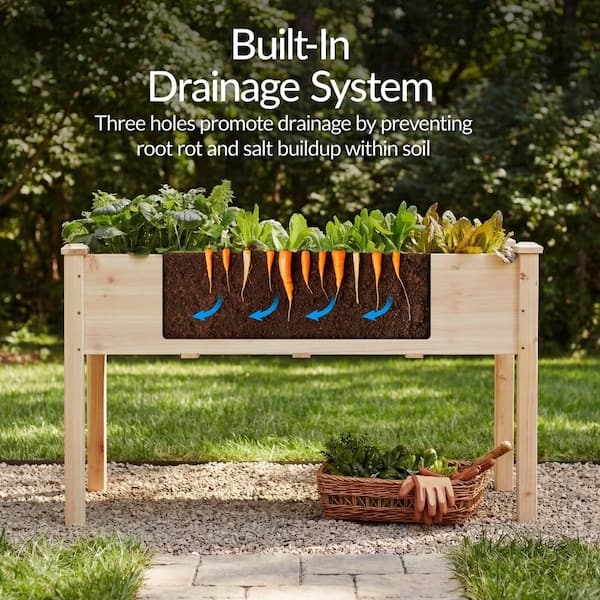 in. 30 x in. 18 x in. 43 Natural Shelf bed garden Neighborhood