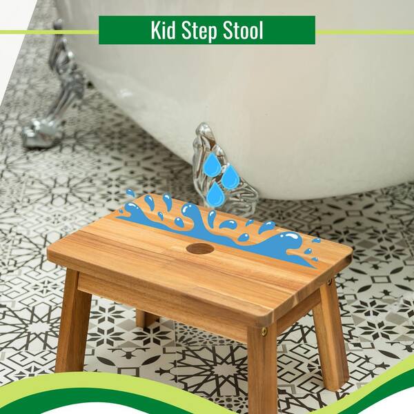 Elephant Natural Step Stool Childs Childrens Wooden Stool 