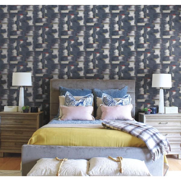 28.29 sq. ft. Tamara Day Modern Ikat Blue Peel and Stick Wallpaper