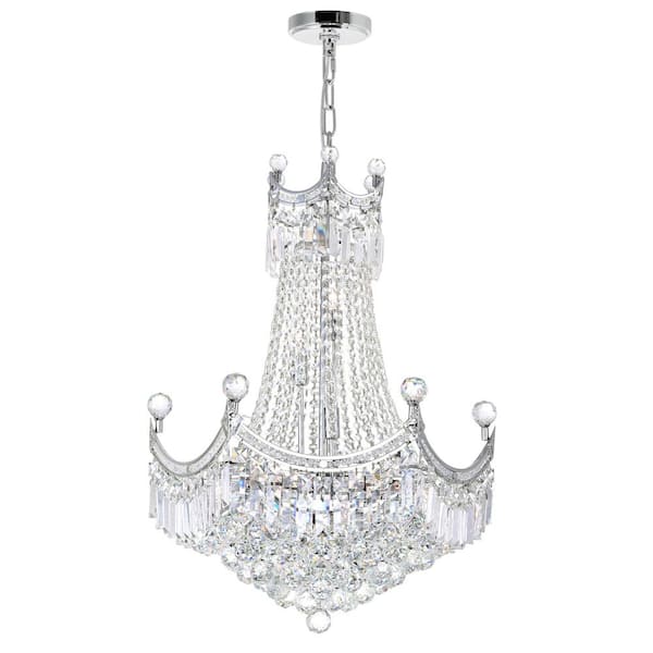 CWI Lighting Amanda 11 Light Down Chandelier With Chrome Finish