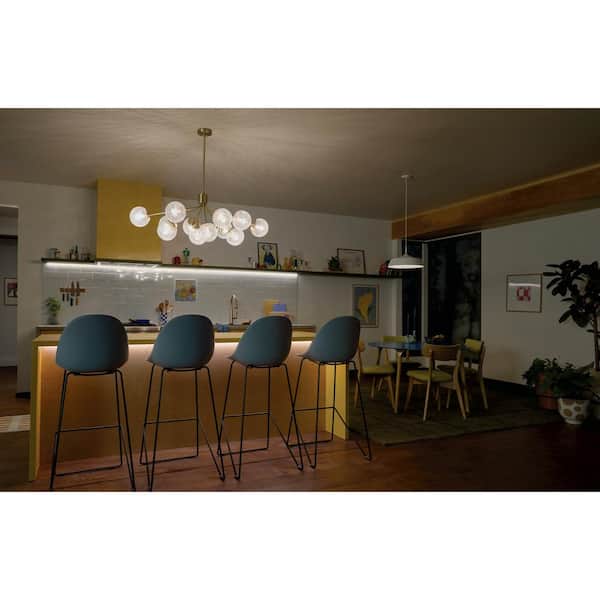 KICHLER Silvarious 48 in. 12-Light Champagne Bronze Modern Crackle