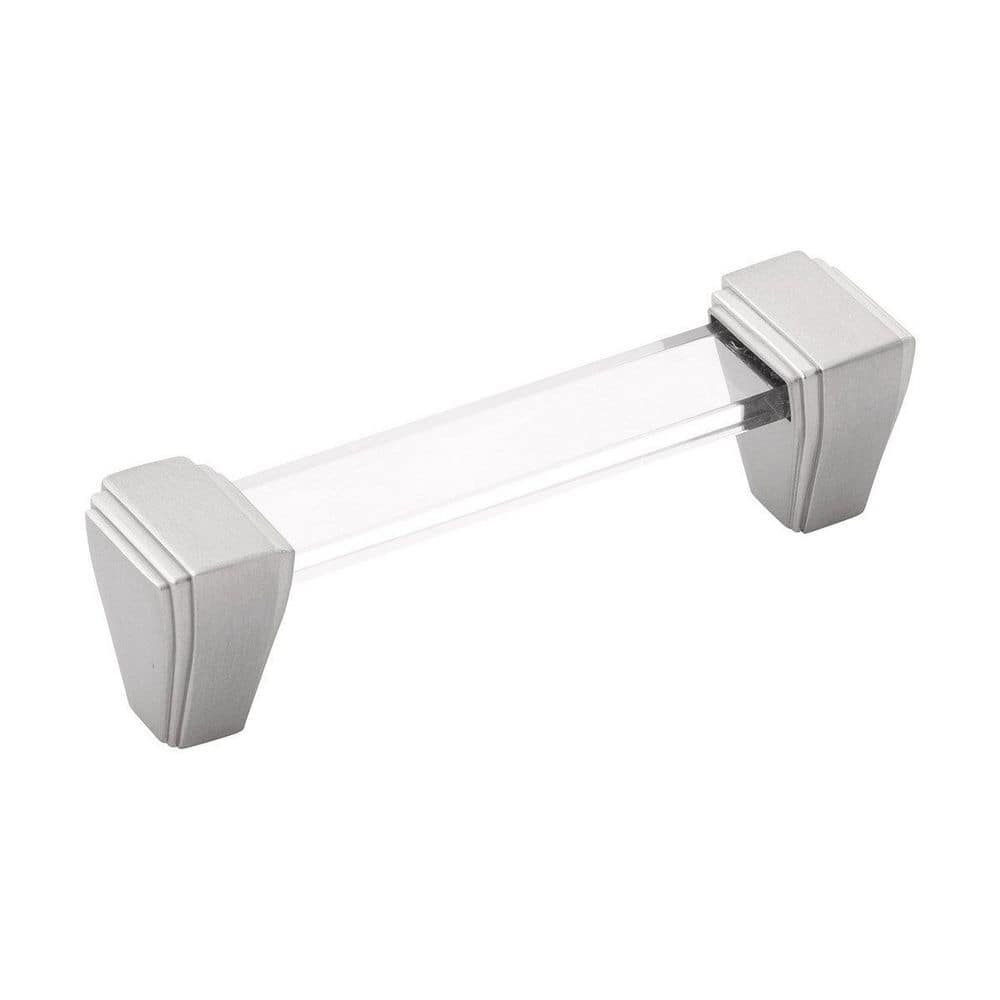 Belleclaire Collection Pull 3-3/4 in. (96mm) Center to Center Crysacrylic with Satin Nickel Finish price history on PriceWatchPro