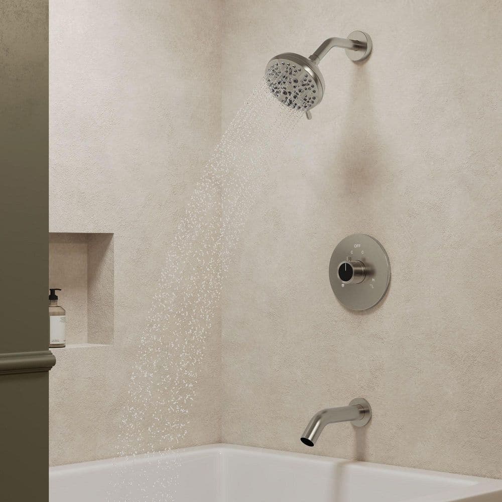 5 in. Wall Mount Single Handle 2-Spray Tub and Shower Faucet 2.5 GPM in Polished Chrome Valve Included price history on PriceWatchPro
