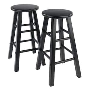 Element 24 in. Black Counter Stools (Set of 2)