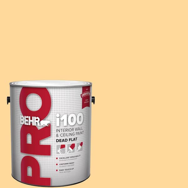 BEHR PRO 1 gal. #P250-3 Marsh Marigold Dead Flat Interior Paint