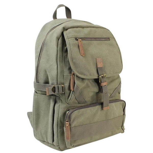 19 in. Green Mountain Hiking Sport Canvas Backpack