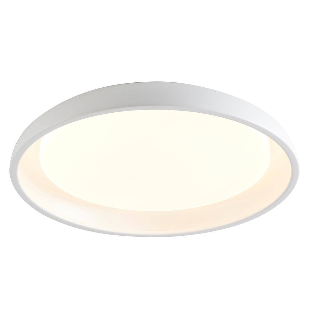 Matte White 24" LED Flush Mount Light with Acrylic Diffuser