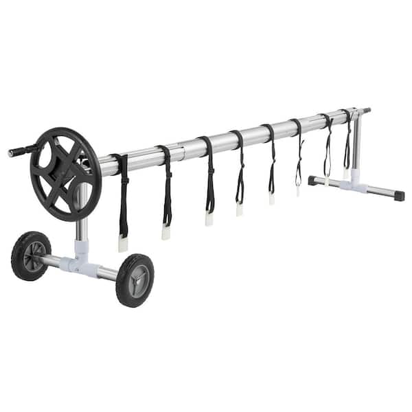 18 ft. Aluminum Stainless Steel Solar Cover Pool Reel for Inground Swimming