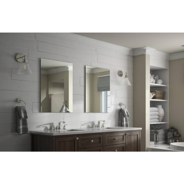 28 in. W x 36 in. H (M1) Framed Rectangular Standard Glass Bathroom Vanity Mirror in Matte White 28 in. W x 36 in. H (M1) Framed Rectangular Standard Glass Bathroom Vanity Mirror in Matte White