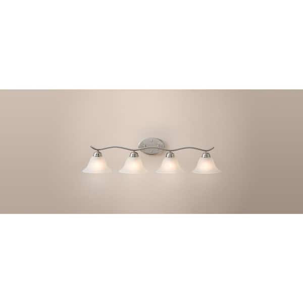 Hampton Bay Andenne 4-Light Brushed Nickel Bathroom Vanity