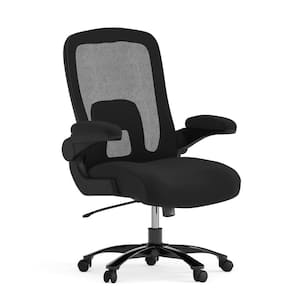 Fabric Swivel Ergonomic Office Chair in Black